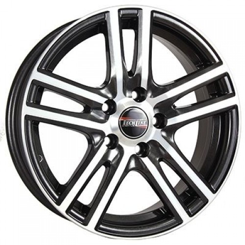 Диск 6.0x15 4x1000 ET40 D60.10 Tech Line 529 Черный с полированной лицевой поверхностью