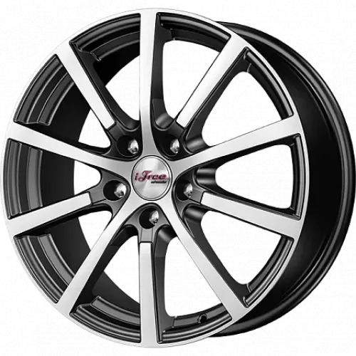 Диск 7.0x17 5x114.30 ET35 D67.10 iFree Big Byz Черный с полированной лицевой поверхностью
