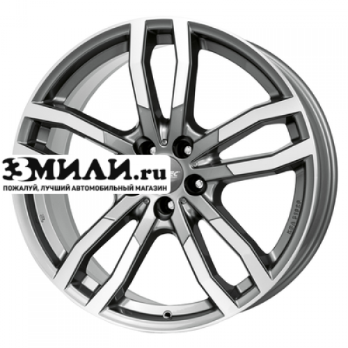 Диск 9.5x21 5x112 ET53 D66.5 Alutec DriveX Metal Grey Front Polished