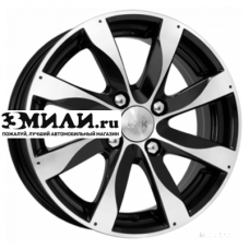 Диск 6x15 4x100 ET37 D60.1 K&K Джемини-оригинал (КС617) Алмаз черный