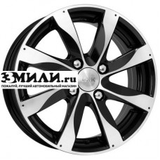 Диск 5.5x14 4x100 ET39 D56.6 K&K Джемини-оригинал (КС480) Алмаз черный