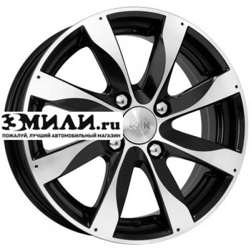 Диск 5.5x14 4x100 ET49 D56.6 K&K Джемини-оригинал (КС480) Алмаз черный
