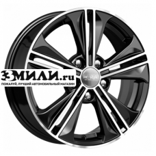 Диск 6x16 5x112 ET48 D57.1 K&K КС778 Алмаз черный