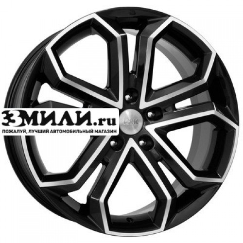 Диск 8.5x19 5x114.3 ET45 D64.1 K&K Пандора (КС466) Алмаз черный