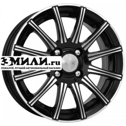 Диск 6x15 5x105 ET39 D56.6 K&K Сиеста-оригинал (КС474) Алмаз черный