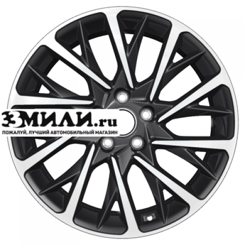 Диск 7.5x18 5x108 ET52.5 D63.3 Khomen Wheels KHW1804 (Kuga) Black-FP