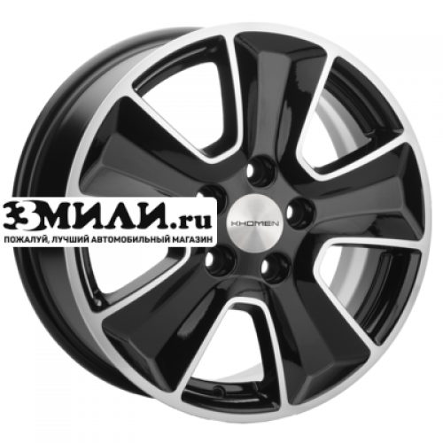 Диск 6.5x16 5x114.3 ET43 D67.1 Khomen Wheels KHW1601 (Huyndai/Kia) Black-FP
