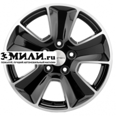 Диск 6.5x16 5x114.3 ET50 D66.1 Khomen Wheels KHW1601 (Renault/Nissan) Black-FP