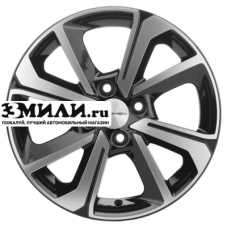Диск 6x15 4x100 ET46 D54.1 Khomen Wheels KHW1501 (Rio/Solaris) Black-FP