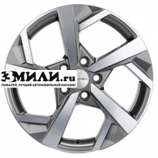 Диск 7x17 5x112 ET43 D57.1 Khomen Wheels KHW1712 (Karoq/Octavia/Passat/Tiguan) Gray-FP
