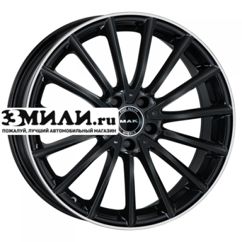 Диск 8x19 5x112 ET43 D66.6 MAK Komet Gloss Black Mirror Ring