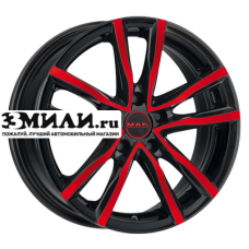 Диск 7x17 5x114.3 ET40 D76 MAK Milano Black Red Face