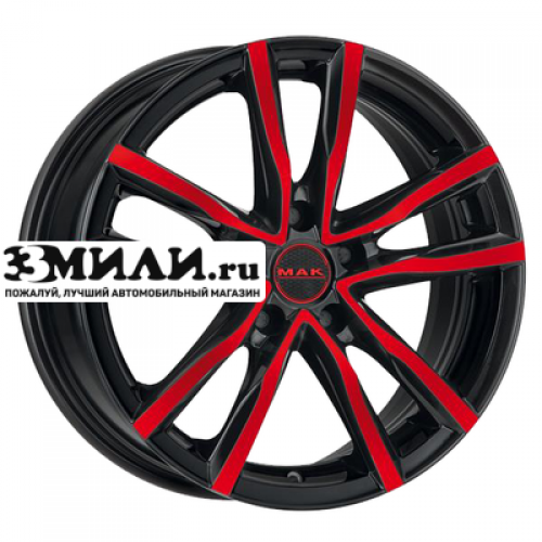 Диск 7x17 5x114.3 ET40 D76 MAK Milano Black Red Face
