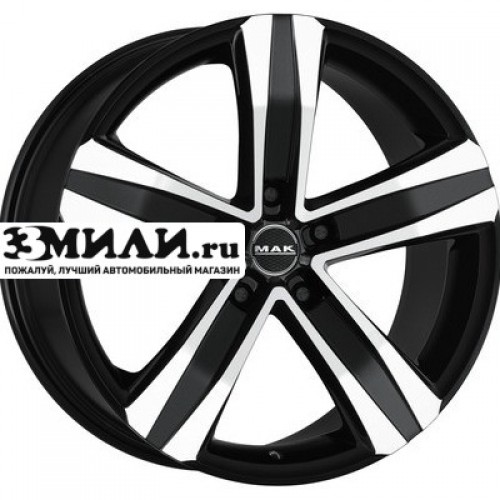 Диск 7.5x17 5x130 ET45 D71.6 MAK Stone 5 W Black mirror