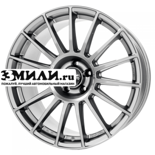 Диск 9.5x21 5x130 ET55 D71.6 OZ Superturismo Dakar Matt Graphite + Silver Lettering