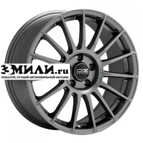 Диск 8.5x19 5x112 ET21 D66.46 OZ Superturismo LM Matt Graphite + Silver Lettering