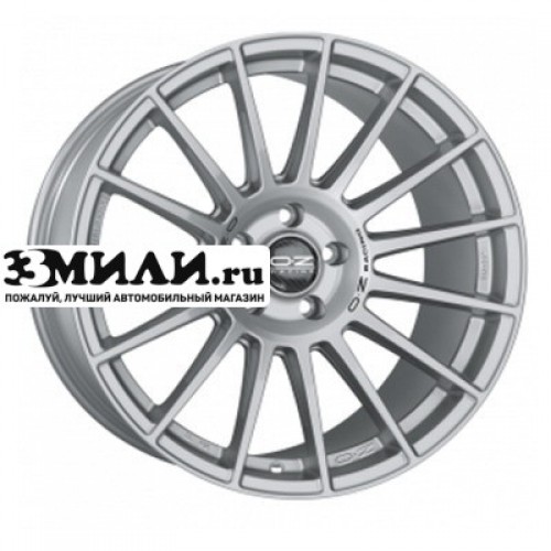 Диск 8x18 5x112 ET35 D75 OZ Superturismo LM Matt Race Silver + Black Lettering