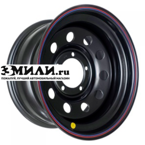 Диск 8x16 5x139.7 ET-24 D110 Off-Road Wheels УАЗ с бедлоком (красный) черный