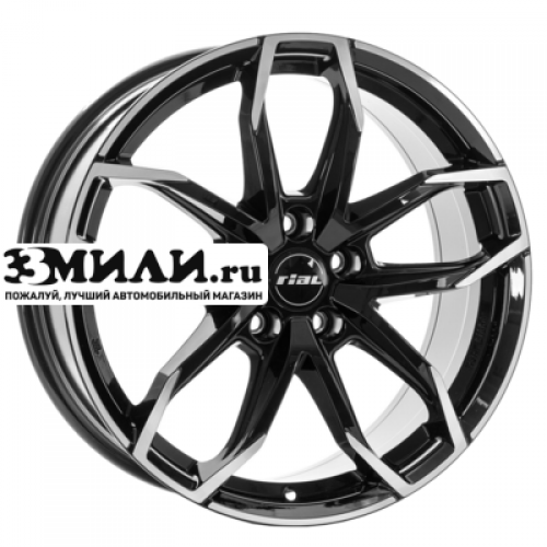 Диск 6.5x17 4x100 ET49 D54.1 Rial Lucca Diamant black front polished