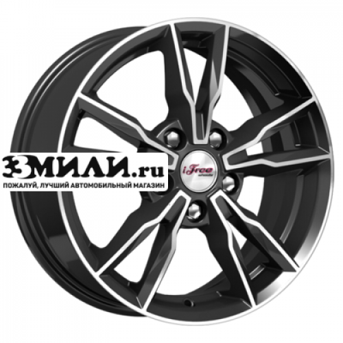 Диск 6.5x16 5x114.3 ET45 D67.1 iFree Икигай (КС865) Блэк Джек