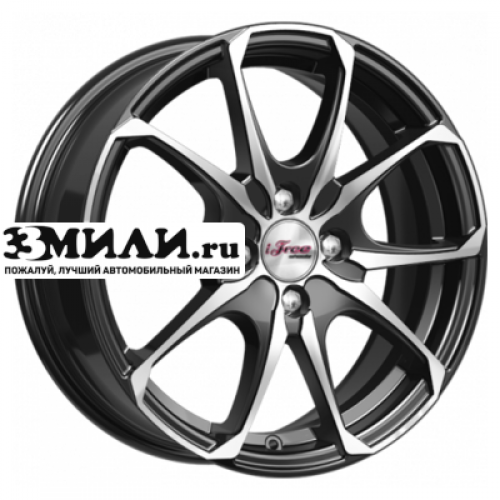 Диск 6x16 4x100 ET45 D54.1 iFree Такеши (КС877) Блэк Джек