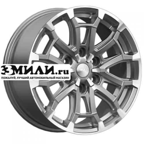Диск 8x18 6x139.7 ET45 D95.1 СКАД Авилис (КЛ374) Алмаз графит