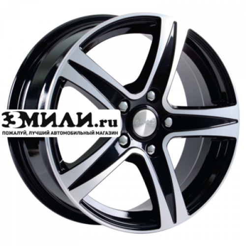 Диск 8x18 5x120 ET35 D72.6 СКАД Sakura (КЛ146) Black Glossy Polished