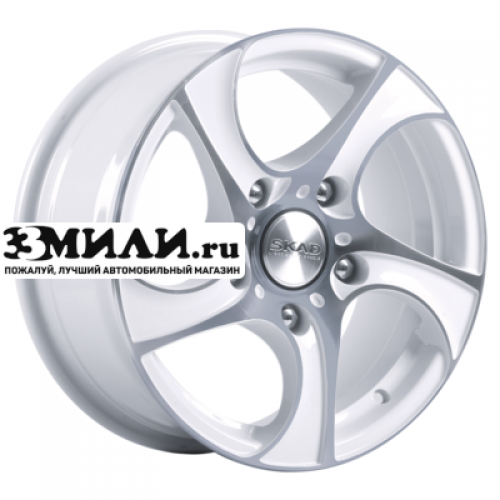 Диск 7x16 5x139.7 ET40 D98.5 СКАД Вихрь (КЛ162) Алмаз белый
