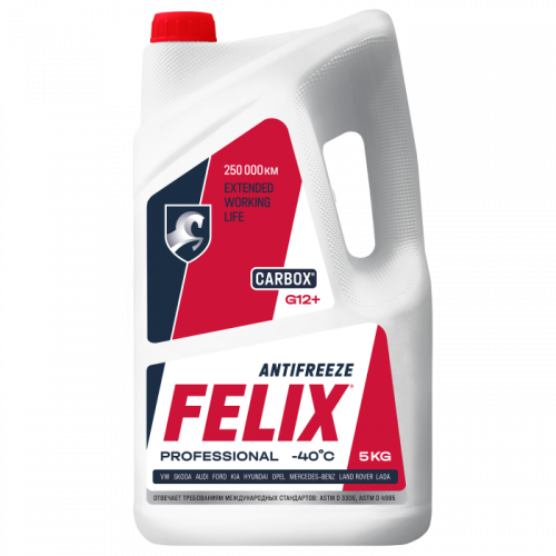 Охлаждающая жидкость FELIX Carbox G12+ (5 л)