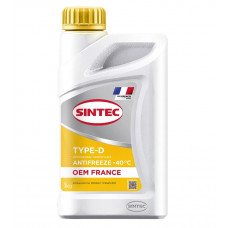 Охлаждающая жидкость Sintec Antifreeze OEM France Type-D yellow -40 (1 л)