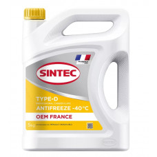 Охлаждающая жидкость Sintec Antifreeze OEM France Type-D yellow -40 (5 л)