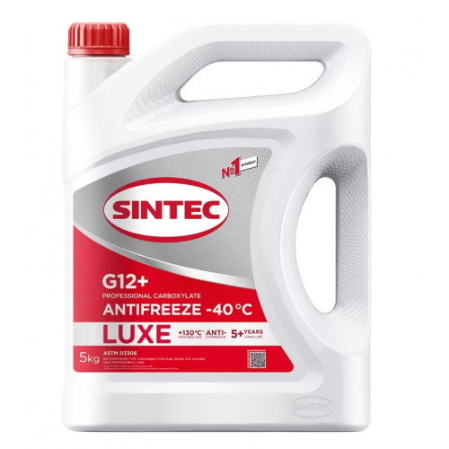 Охлаждающая жидкость Sintec Antifreeze Luxe G12+ red -40 (5 л)