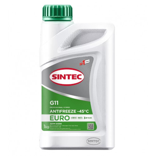 Охлаждающая жидкость Sintec Antifreeze Euro G11 green -45 (1 л)