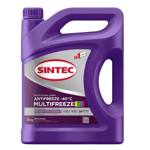 Охлаждающая жидкость Sintec Antifreeze Multifreeze violet -40 (5 л)