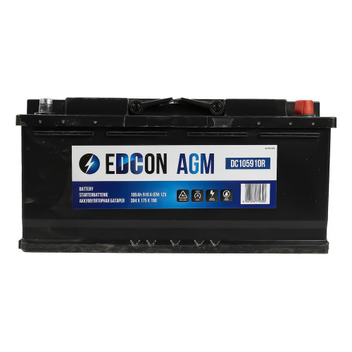 Аккумулятор Edcon 105Ah 910A (R)