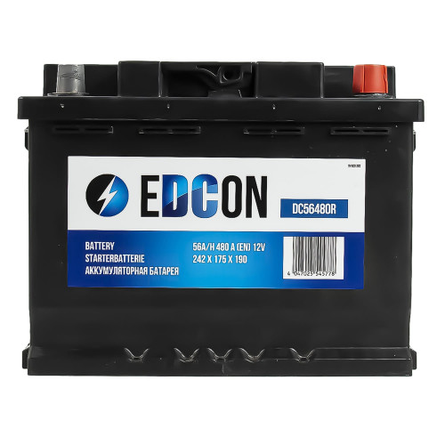 Аккумулятор Edcon 56Ah 480A (R)