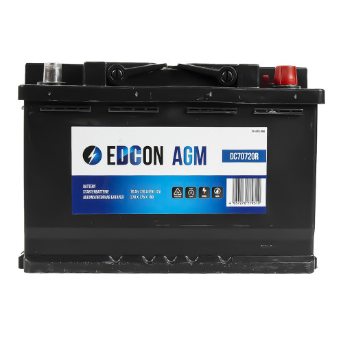 Аккумулятор Edcon 70Ah 720A (R)