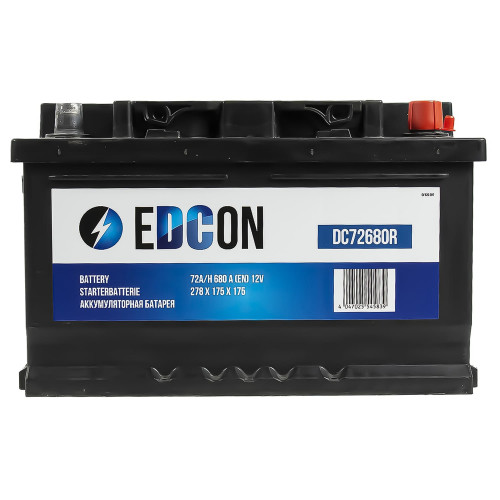 Аккумулятор Edcon 72Ah 680A (R)