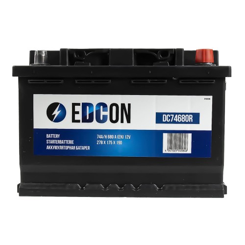 Аккумулятор Edcon 74Ah 680A (R)