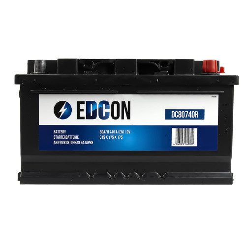 Аккумулятор Edcon 80Ah 740A (R)
