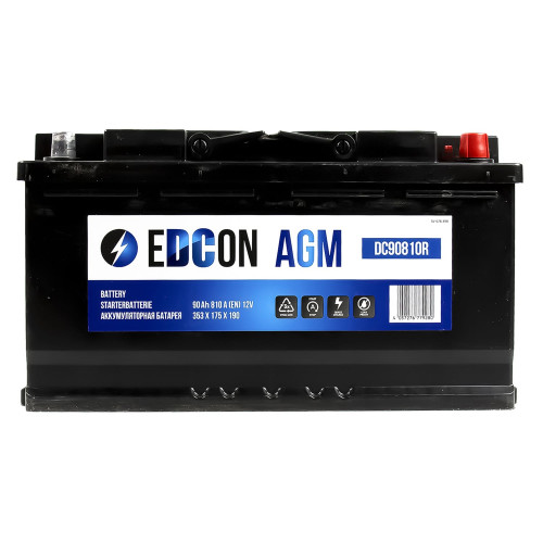 Аккумулятор Edcon 90Ah 810A (R)