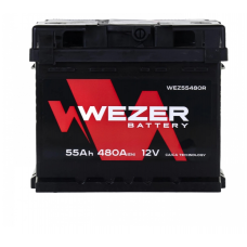 Аккумулятор WEZER 55Ah 480A (R)

