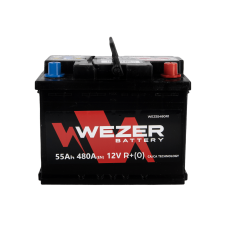Аккумулятор WEZER 55Ah 480A (R)
