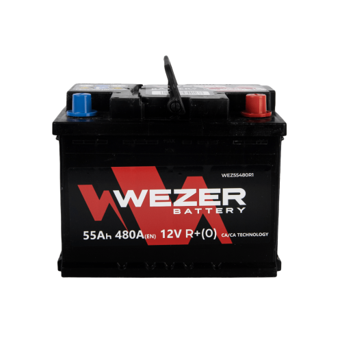 Аккумулятор WEZER 55Ah 480A (R)