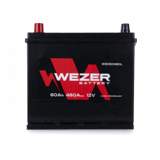 Аккумулятор WEZER 60Ah 480A (L)
