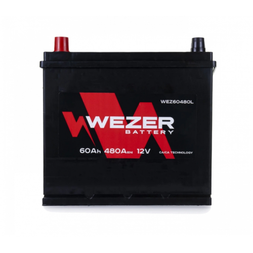Аккумулятор WEZER 60Ah 480A (L)