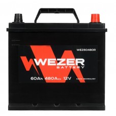 Аккумулятор WEZER 60Ah 480A (R)
