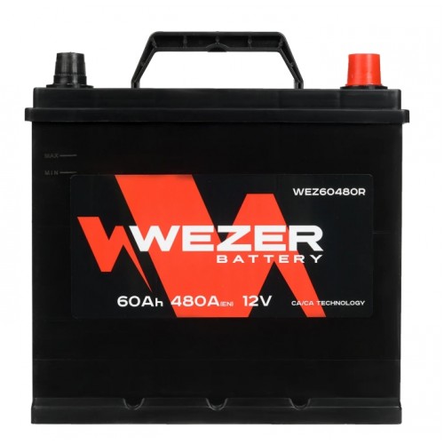 Аккумулятор WEZER 60Ah 480A (R)
