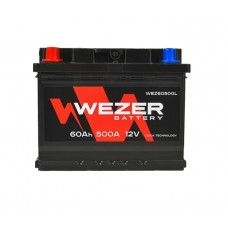 Аккумулятор WEZER 60Ah 500A (L)

