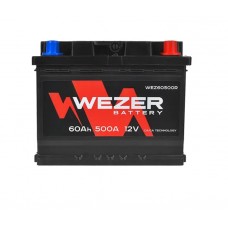Аккумулятор WEZER 60Ah 500A (R)

